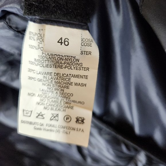 Trendy LAB PAL ZILERI Navy Blue Grey Thermal Layer Padding Puffer Jacket 46 EU - Picture 10 of 11